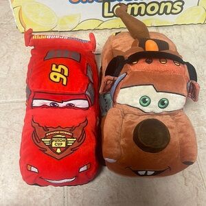 Lightning McQueen and Tow Mater plushies